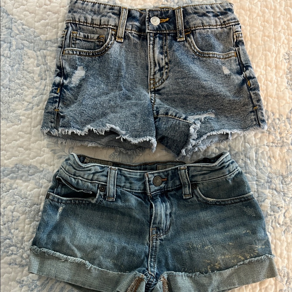 Little Girls Polo by Ralph Lauren and Wonder Nation Denim shorts.